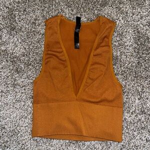 Orange seamless tank top